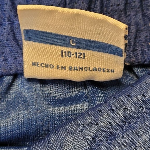 Vintage Starter Blue Mesh Running Sweat Shorts With Pockets Size L 10-12 - Picture 5 of 14